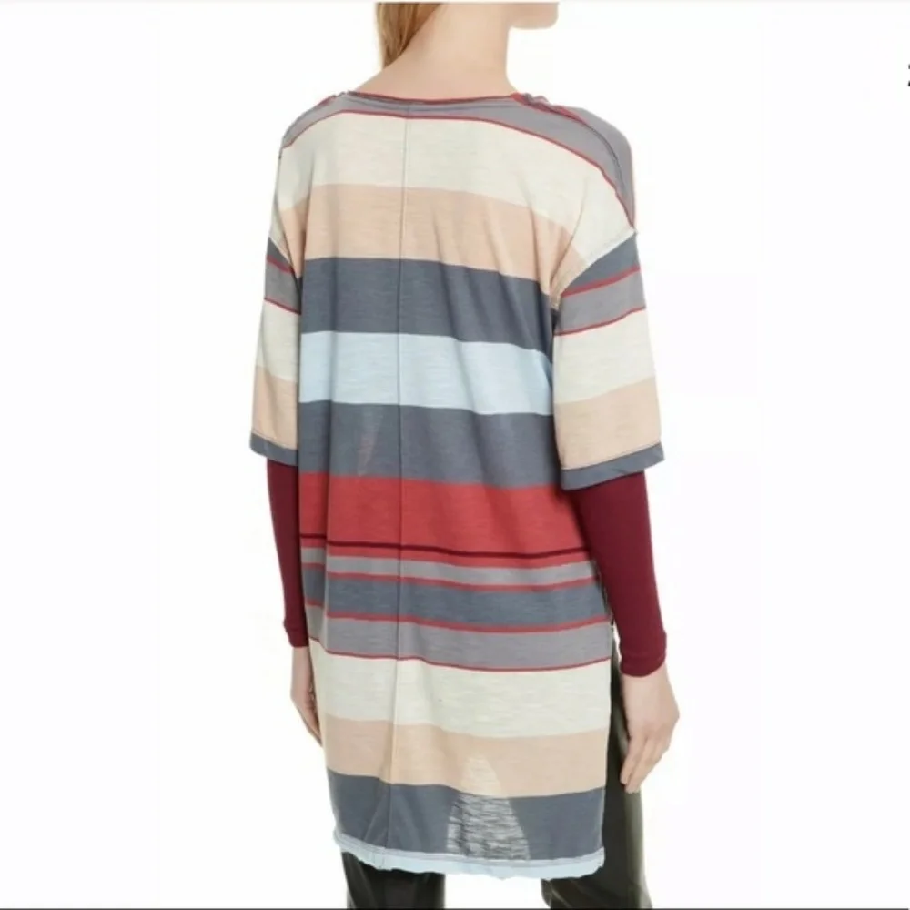 Free People‎ PS Kate longline striped rib tunic